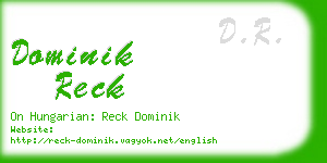 dominik reck business card